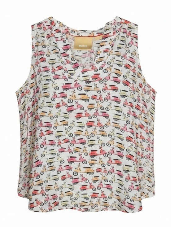 Anthropologie Tops - Maeve Scooter Vespa Print Anthropologie Enna Tank Top Size 0